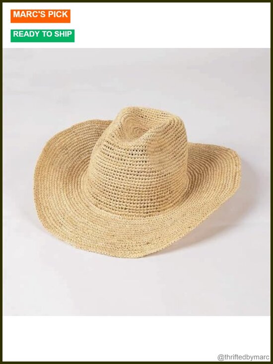Raffia Straw Wide Brim Sun Hat UPF 50+ Panama Fedora Beach Travel Hat main image 3